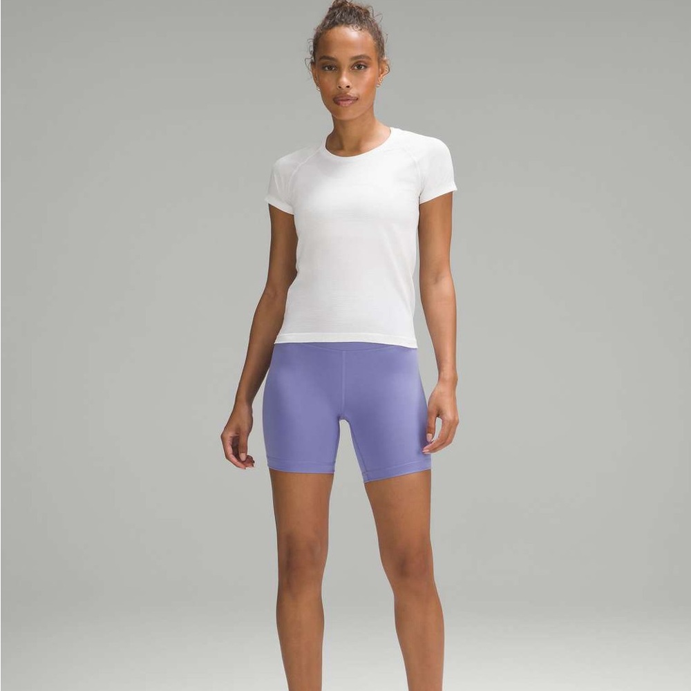 Lululemon Athletica Purple Wunder Train Shorts High-Rise Size 6